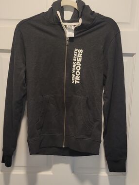 District Charcoal New York State Troopers Zip-Up Hoodie